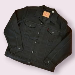 Levis Black Denim Jacket: Large